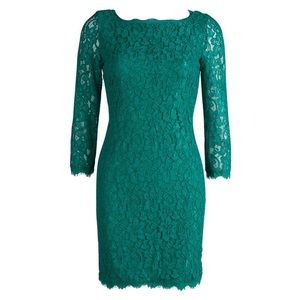 DVF zarita green dress size 0